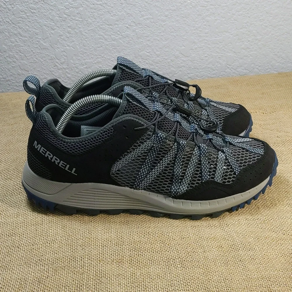 Merrell Wildwood Aerosport Men's Water Shoes Sz 10.5, Grey/Blue/Black - Picture 3 of 7